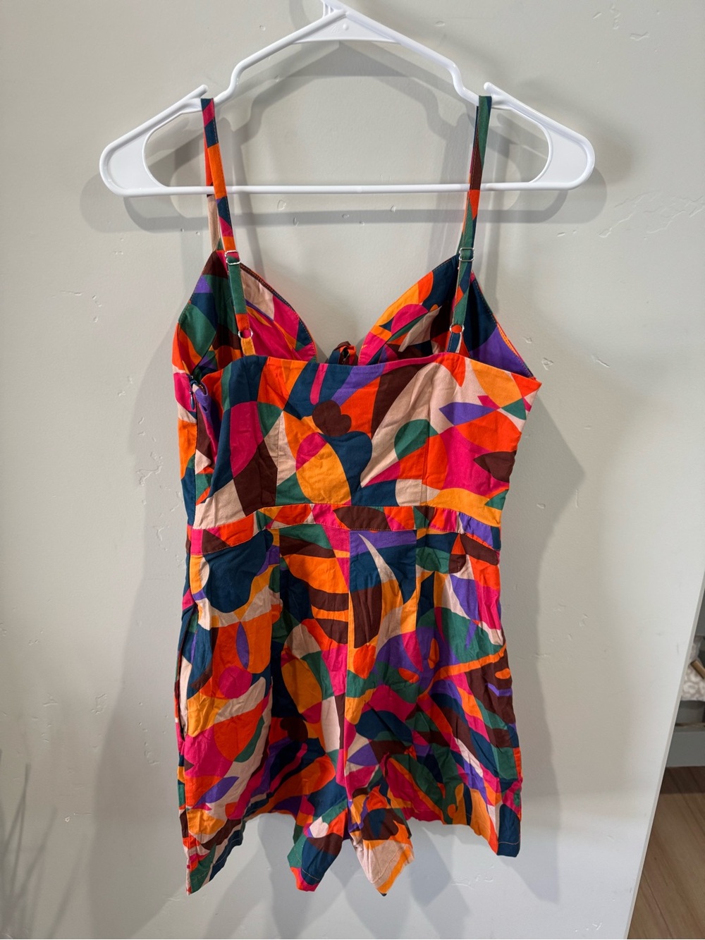 FARM Rio Multicolor Abstract Print Romper size small - Picture 3 of 4